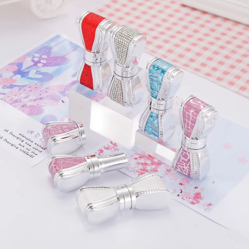 10/30/50pcs เครื่องสำอางค์ Empty Lip Balm ลิปสติกหลอด DIY 12.1mm Bowknot ลิปสติกที่ว่างเปล่าหลอดเติมขวดคอนเทนเนอร์