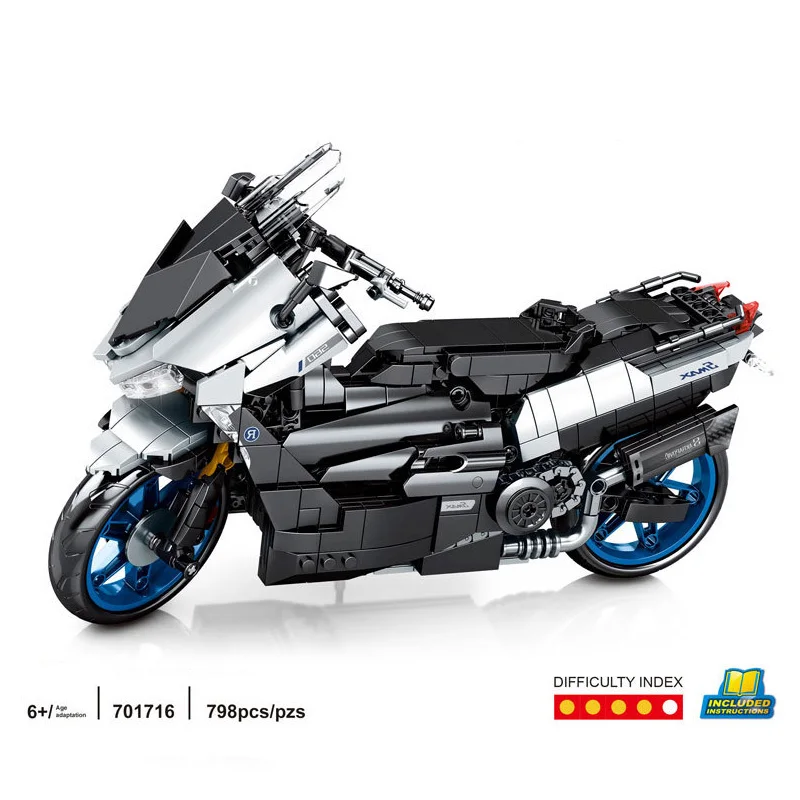 

Simulation Technical Moc Building Block Japan Yama Tmax 530 Motorcycle Assemble Model Bricks Toys Collection For Boys Gifts