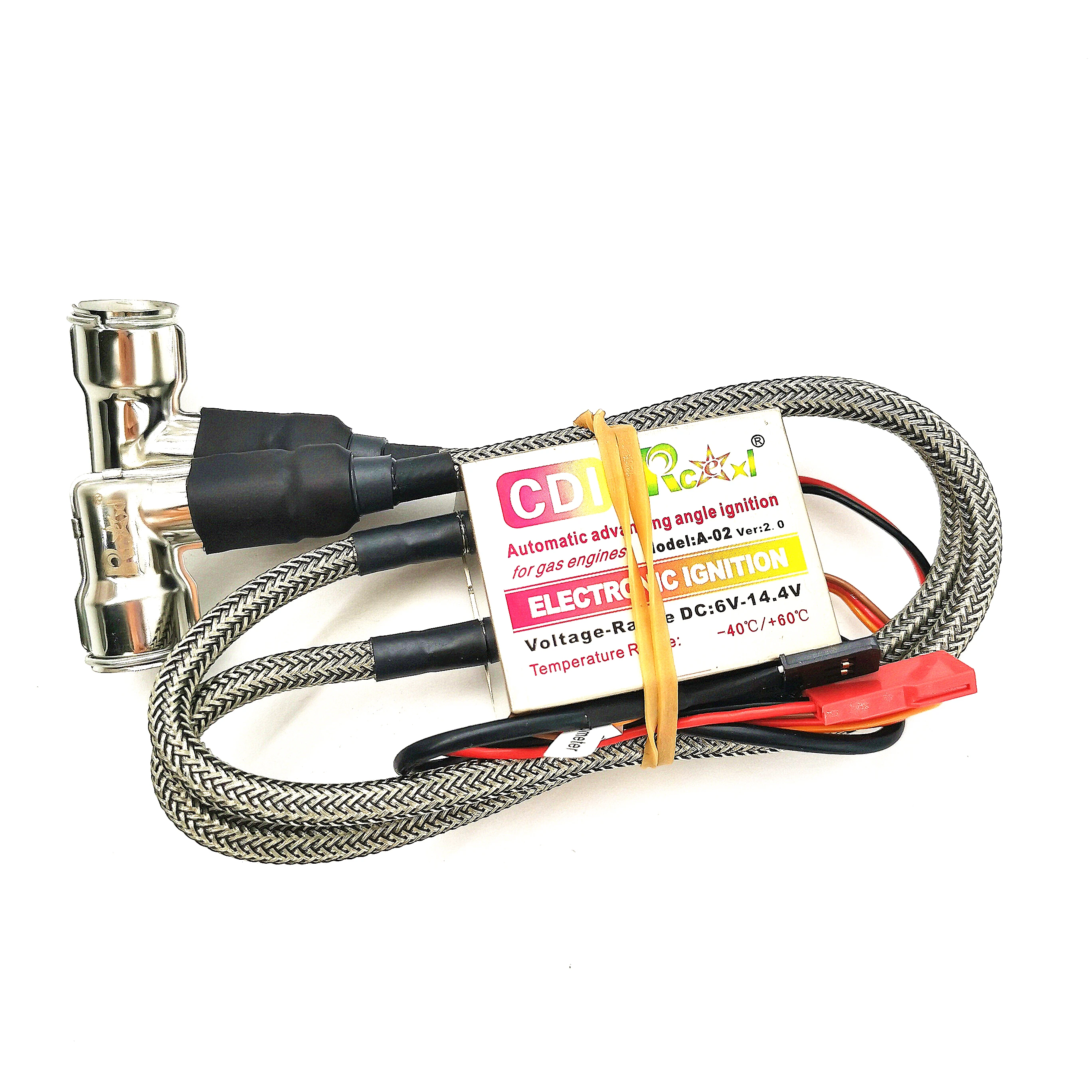 

Rcexl Double Ignition CDI with CM6 plugs 90 degrees / 120 degrees and Hall Sensor for straight / V type engines DLE 111 engines.