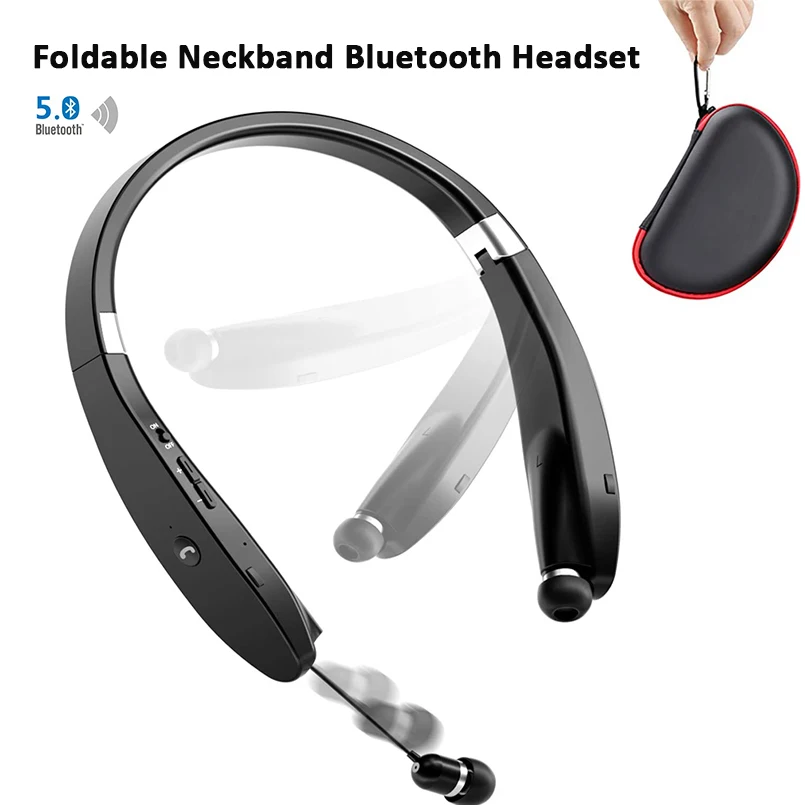 

SX-991 wireless stereo bluetooth headset 5.0 folding universal sports music noise reduction neckband with microphone wireless