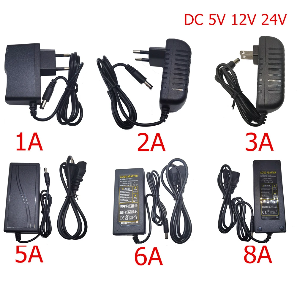 DC 5V 12V 24V Lighting Transformer AC 110V 220V Switching Power Supply 1A 2A 3A 5A 6A 8A 10A LED Power Adapter For CCTV LED Lamp