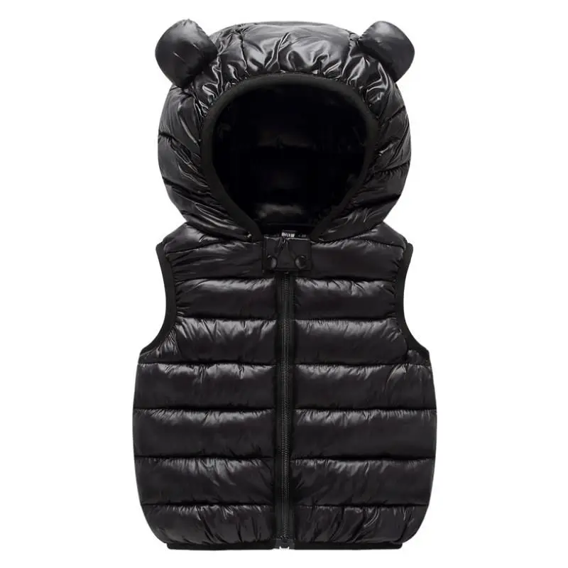 2021 Autumn Winter Baby Vest Down Hooded CartoonToddler Boy Girl Keep warm Waistcost Kid Sleeveless Jacket Children Vest 0-6Y