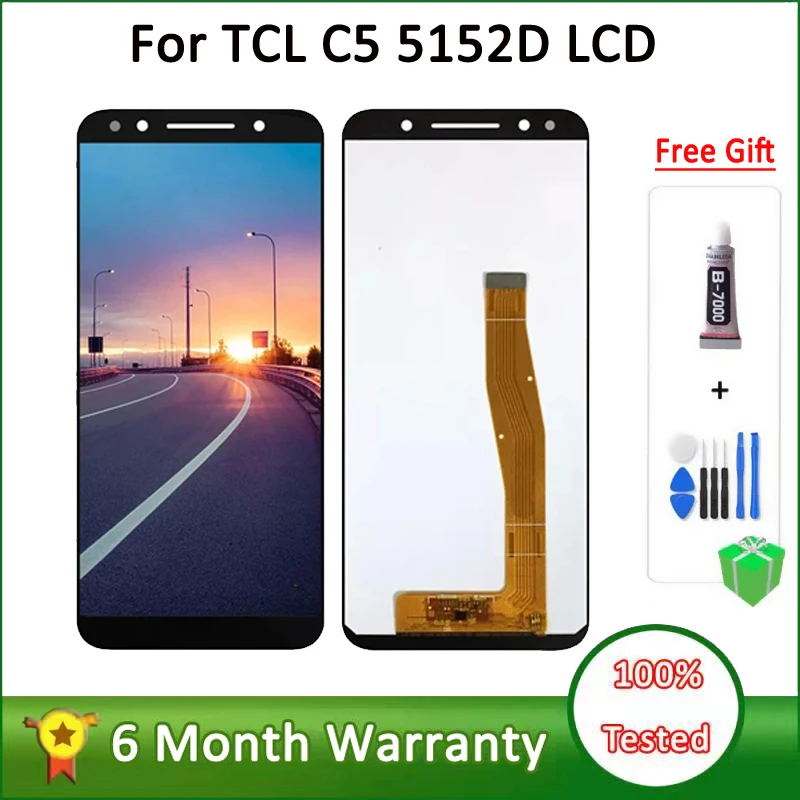 

100% Tested 5.5"Inch Display For TCL C5 5152D LCD Display Touch Screen Digiziter Assembly For TCL 5152D LCD Screen Replacement