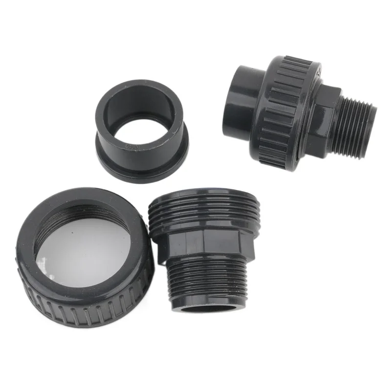 1pc 20/25/32/40/50mm PVC Male Thread Uoion Connector Garden Irrigatipn Aquarium Fish Tank Tube Adapter Water Pipe Union