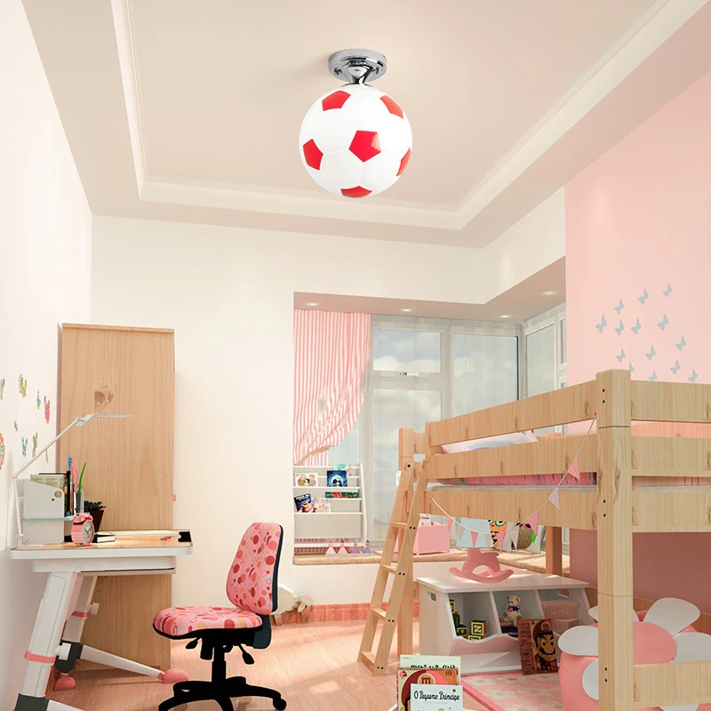 Soccer Ball Ceiling Light Football Basketball LED Lights Ceiling Lamp Indoor Lighting Boys Room Bedroom Home Decor Light Fixture