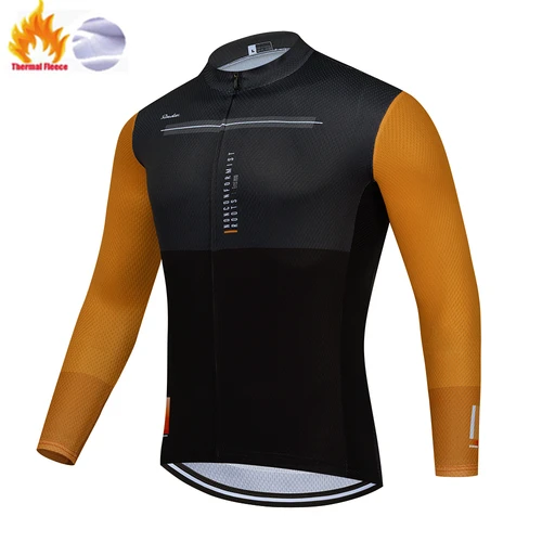 Imagen 2 del producto Chaquetas de invierno para hombre, Ropa de Ciclismo de invierno del equipo Raudax 2025, camisetas de Ciclismo de manga larga MTB, Kits de Ciclismo de triatlón