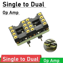 Gold-plated DIP8 Single to Dual Op Amp Adapter Converter OP amplifier IC DIP socket OPA128 OPA627 AD847 AD797 MILL-MAX PIN