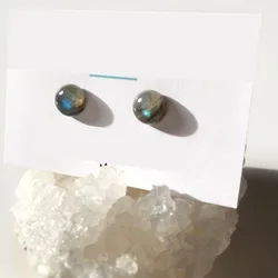 Labradorite Stud Earrings- Crystal Earrings