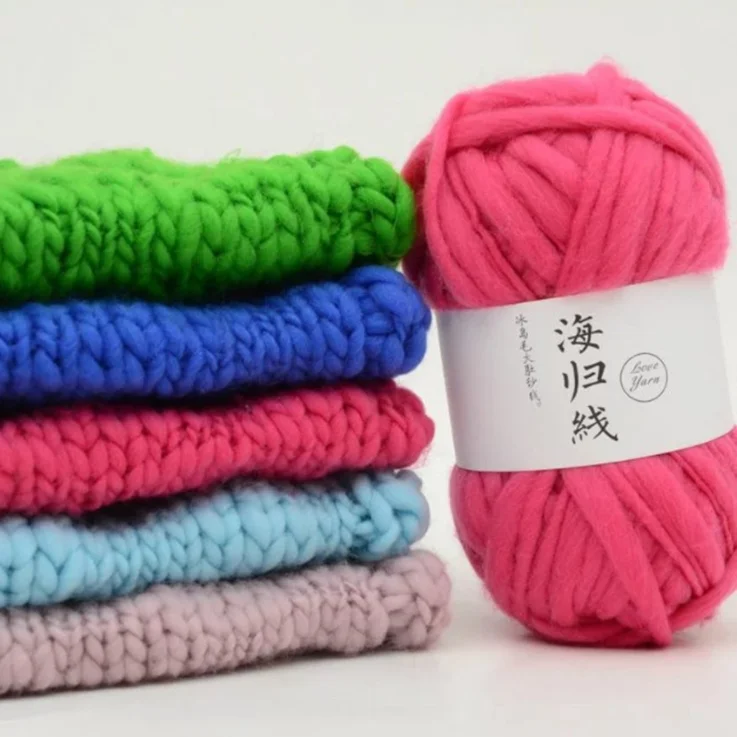 mylb Chunky Wool Yarn Super Bulky Arm Knitting Iceland Wool Extra Thick Rod Sewing Thread Scarf Line