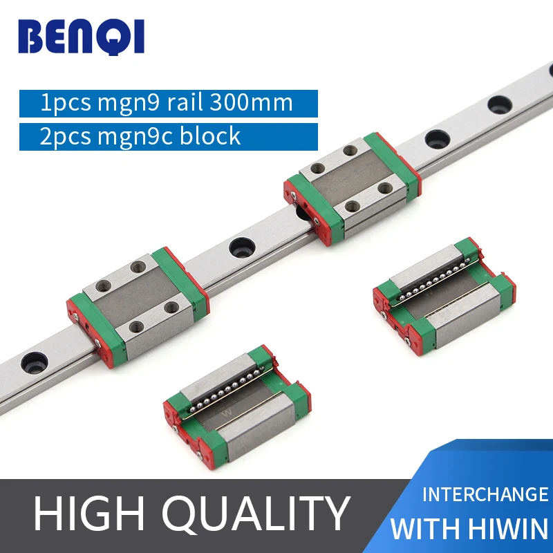 

China linear guide MGN9C 2pcs block + rail L300mm