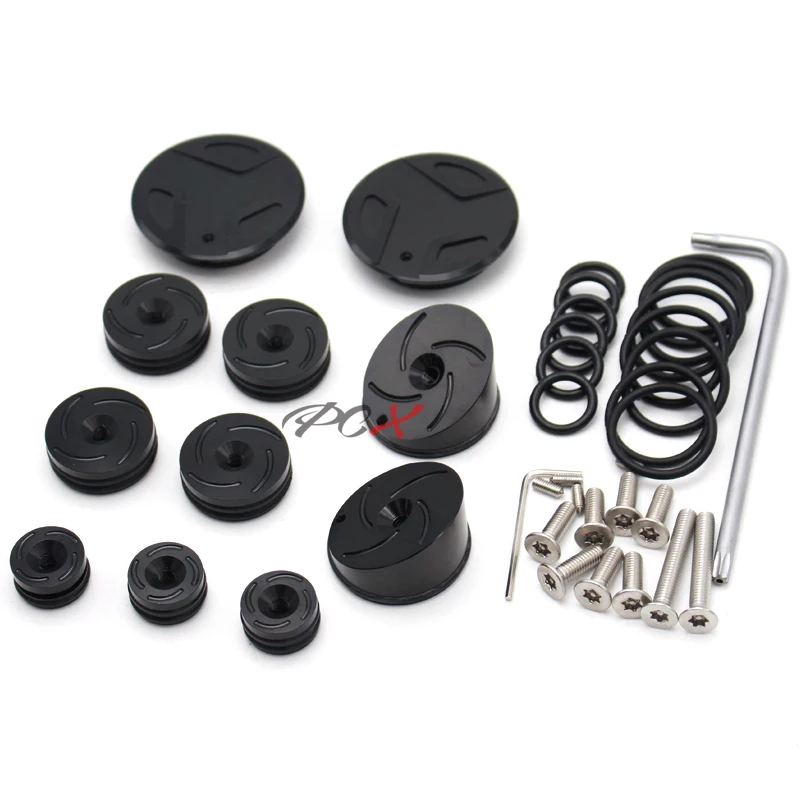 Motorcycle Accessories Frame Hole Cover Caps Plug Decor For BMW R 1200GS R 1200 GS R1200GS LC Adventure 2013-2017 Frame Cap Set