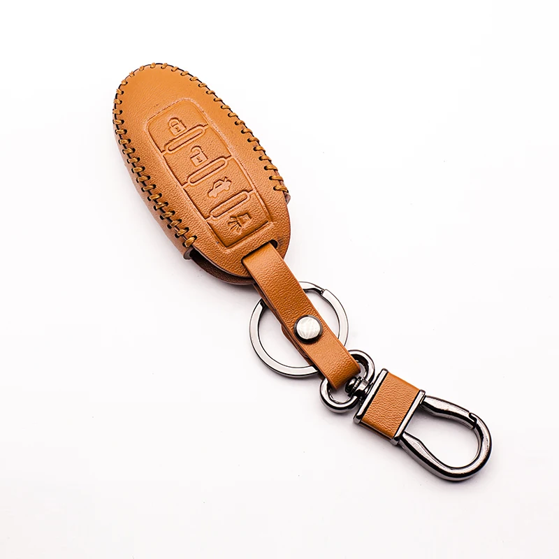 High quality leather color key cover for Nissan Altima qashqai x-trail tiida almera juke note primera remote control 4 button
