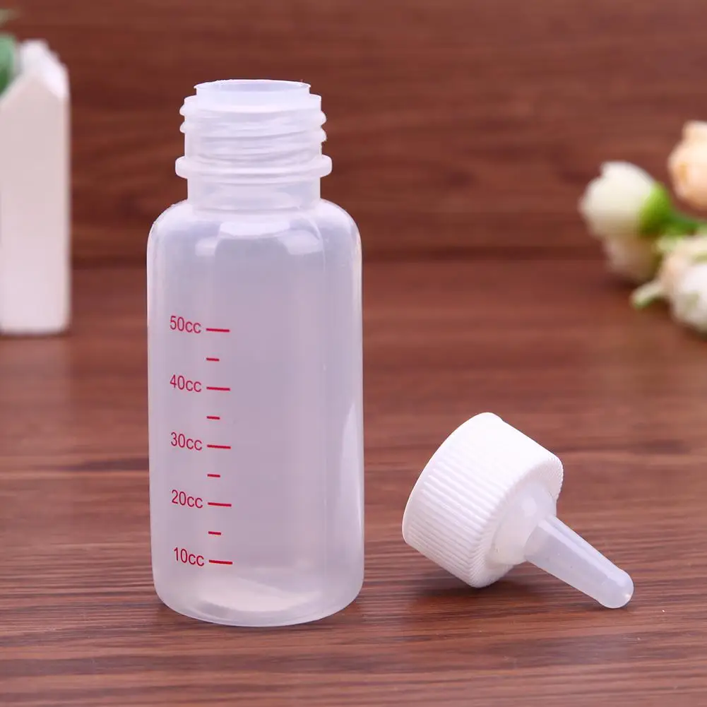 50ml Puppy Kitten Feeding Bottle Pet Dog Cat Transparent Silicone  Water Milk Feeder Newborn Cat Drinking Bottle