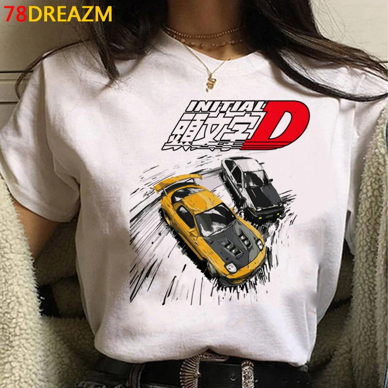 Initial d Akira t shirt men grunge ulzzang streetwear casual tshirt summer top white t shirt kawaii