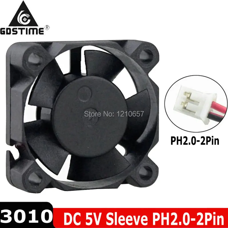 

20PCS LOT Gdstime 30MM 30mm x 30mm x 10mm DC 5V 2Pin Brushless Computer Industrial Heatsink Fan Cooling Cooler Fan