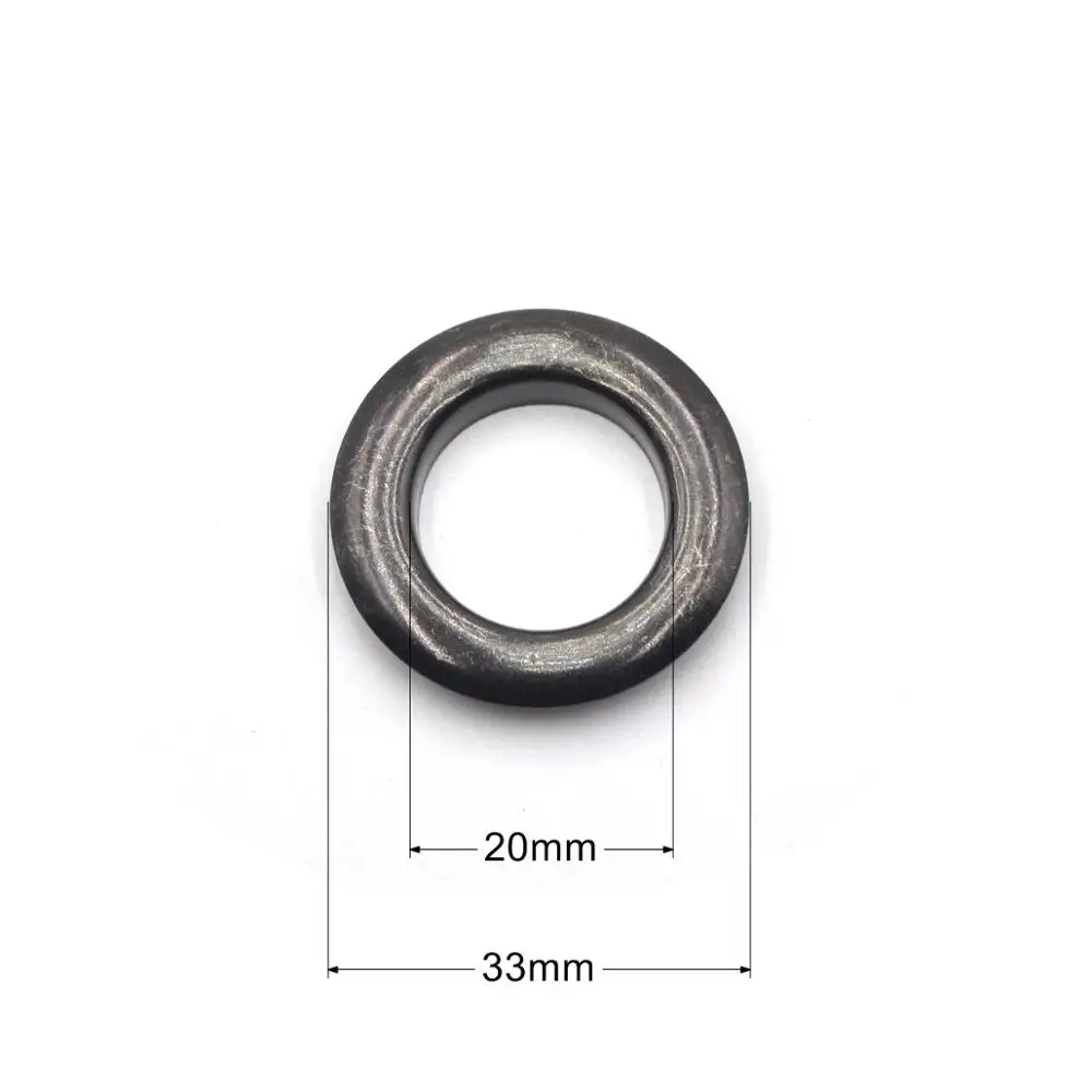 KALASO 10sets 20mm Pure Brass Material Big Size Black Grommet Eyelet With Washer Fit Leather DIY Craft Shoes Belt Cap