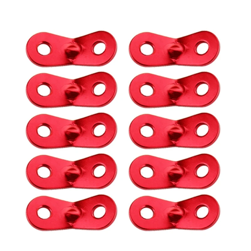 10 Pcs Aluminum Alloy Tent Rope Tensioners Camping Non-Slip Cord Lock Buckles Dual Holes Wind Rope Peanut Stopper