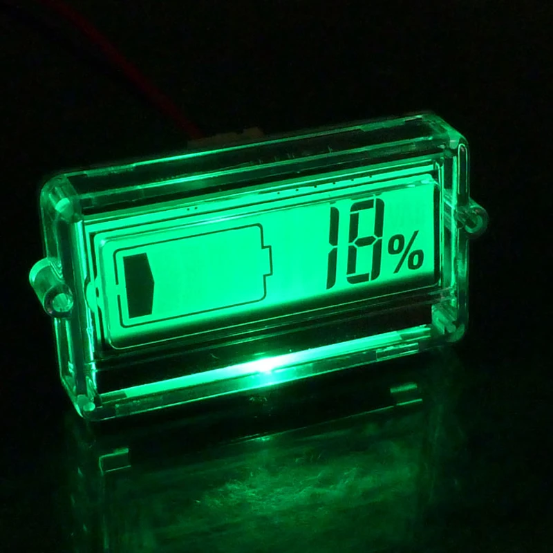 LCD Lithium Battery / Lead-acid Battery Indicator Display Panel Green Light Residual Capacity Display Module