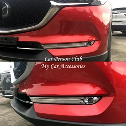 Dla Mazda CX-8 CX8 2018 2019 lampa światła przeciwmgielne z przodu pokrywa Foglight formowania Protector pokrywa wykończenia ABS Chrome samochodów- akcesoria do stylizacji