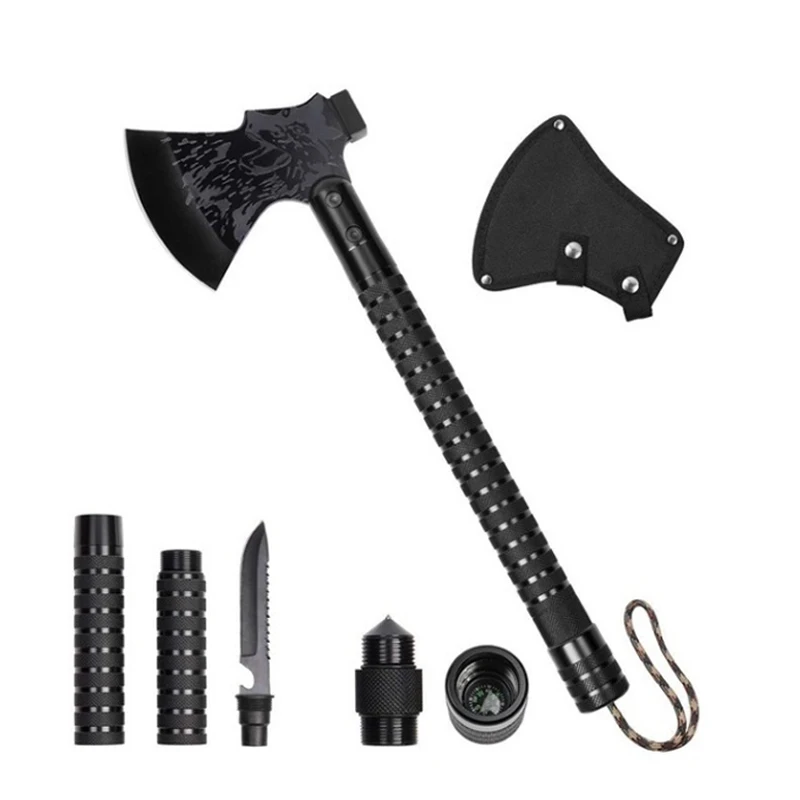 Foldable Camping Ax Multi-Tool Kit Survival Emergency Gear Portable Camp Ax Outdoor Ax Wild Survival Tool Dropshipping MDSL01