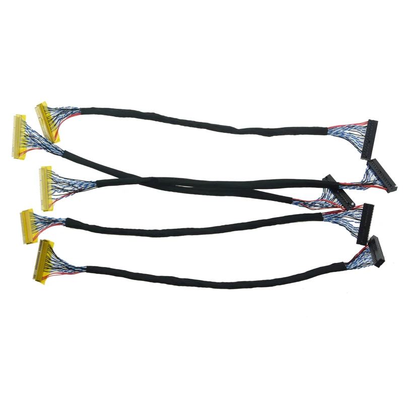 

Кабель LVDS для панели LVDS, 5 шт., 26 см, 40 см, FIX-S6, 30 контактов, 2 канала, 6 бит, 15,0, 15,4, 17,0 дюйма, TFT ЖК-экран