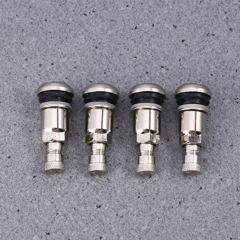 4pcs Snap In Tire Stainless Steel Tire Car Tire Vehicle Tire Valves Tyre Stem Air Valve Caps нипель автомобильный