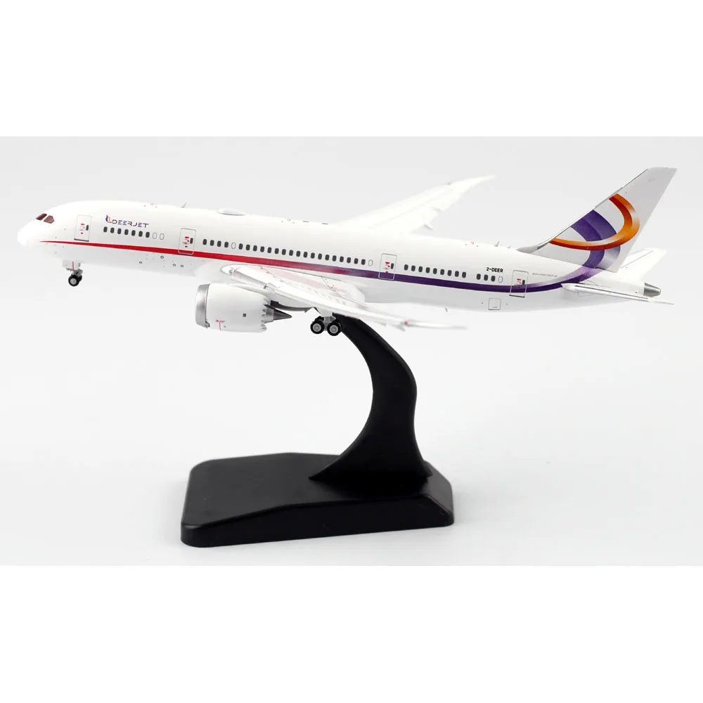 1:400 อัลลอยด์ของสะสมเครื่องบินของขวัญ JC Wings EW4788002A Deer Jet Boeing B787-8(BBJ) Diecast Aircraft Jet Model 2-DEER Flaps Down