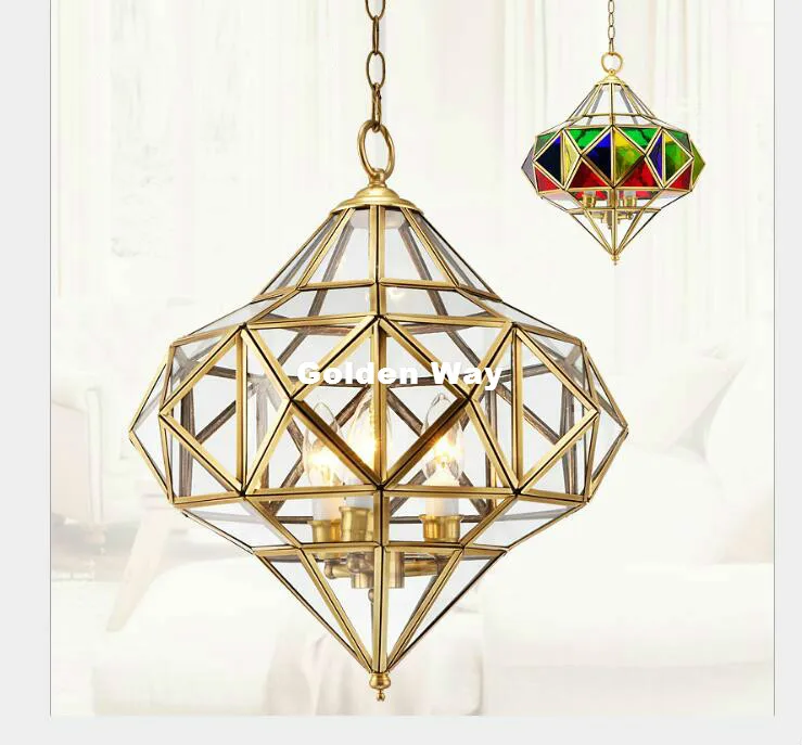 American Pendant Lights Deco D38cm H38cm 3L Euro Stairway Corridor Home Garden Bronze Carnival Pendant lamps LED Dining Light