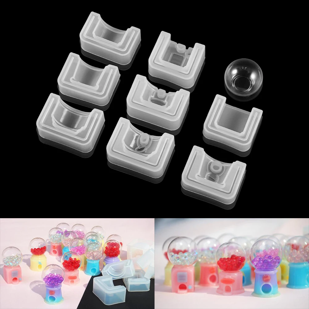 3D Quicksand Game Machine Silicone Mold Twisting Crystal Ball Resin Mold Epoxy Twisting Machine Mold for DIY Resin Casting Craft