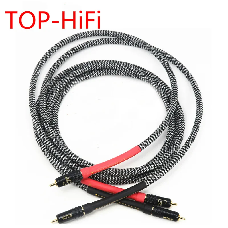 

TOP-HiFi Pair QED Signature OFC Silver-Plated Interconnect RCA Cable with WBT-0144 Gold Plated RCA plugs