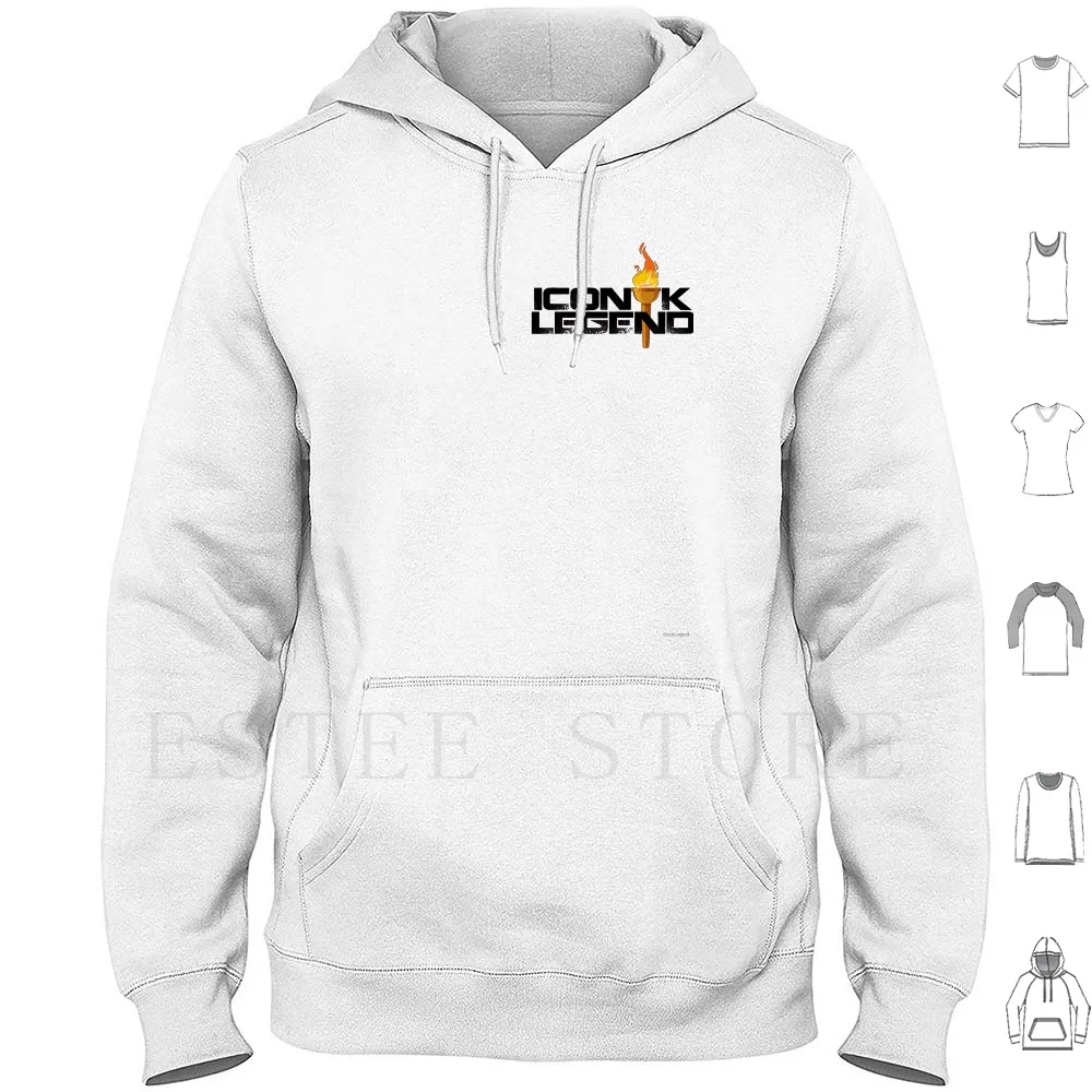 سترة بغطاء للرأس بشعار Iconik Legend بأكمام طويلة وشعار Iconik Legend رمزية Legacy Brand Lifestyle Icon Legendary #1