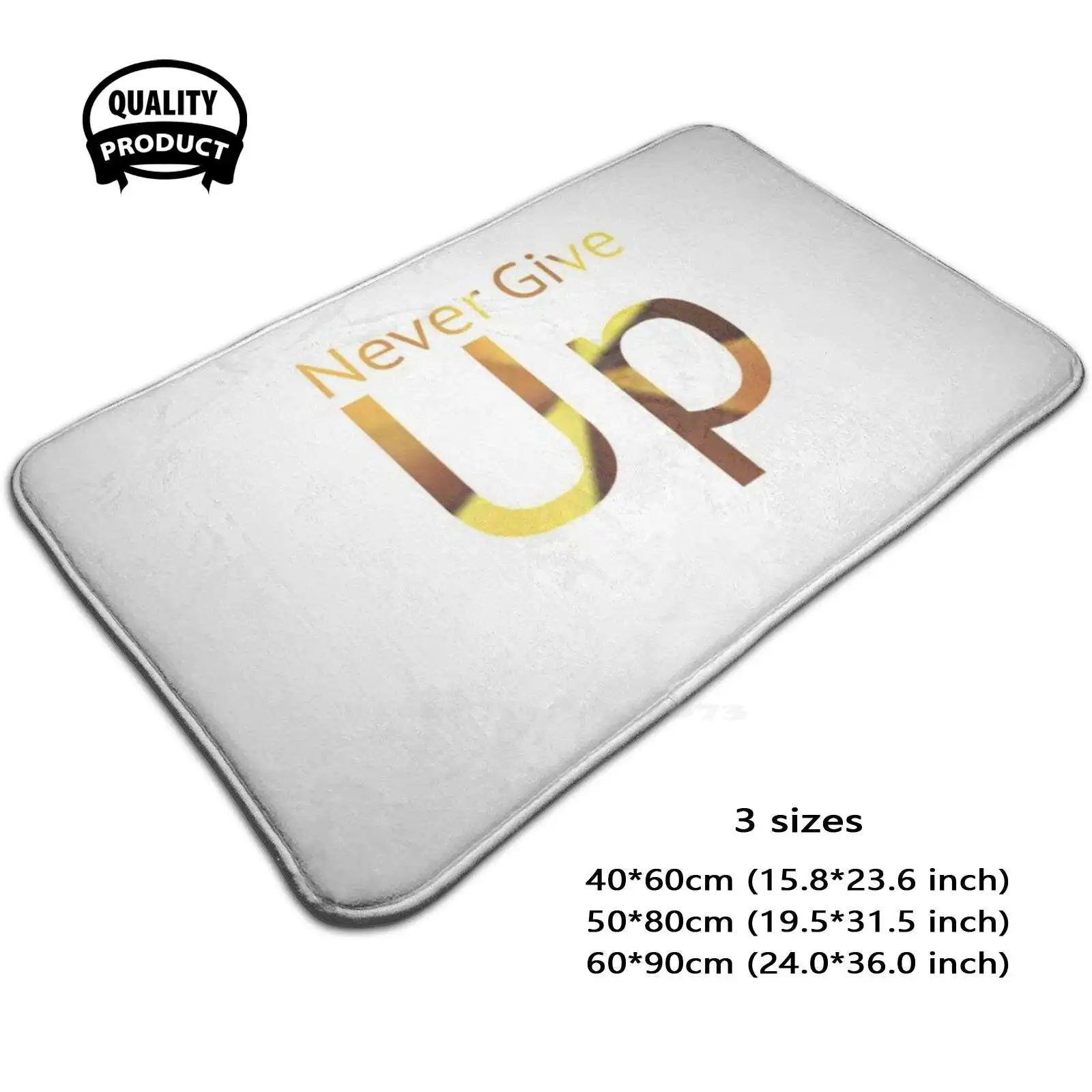 Original Never Give Up Blackb Essential T - Shirt Soft Cushion Home Carpet Door Mat Car Rug Plants Zombies Pop Helium Ballon