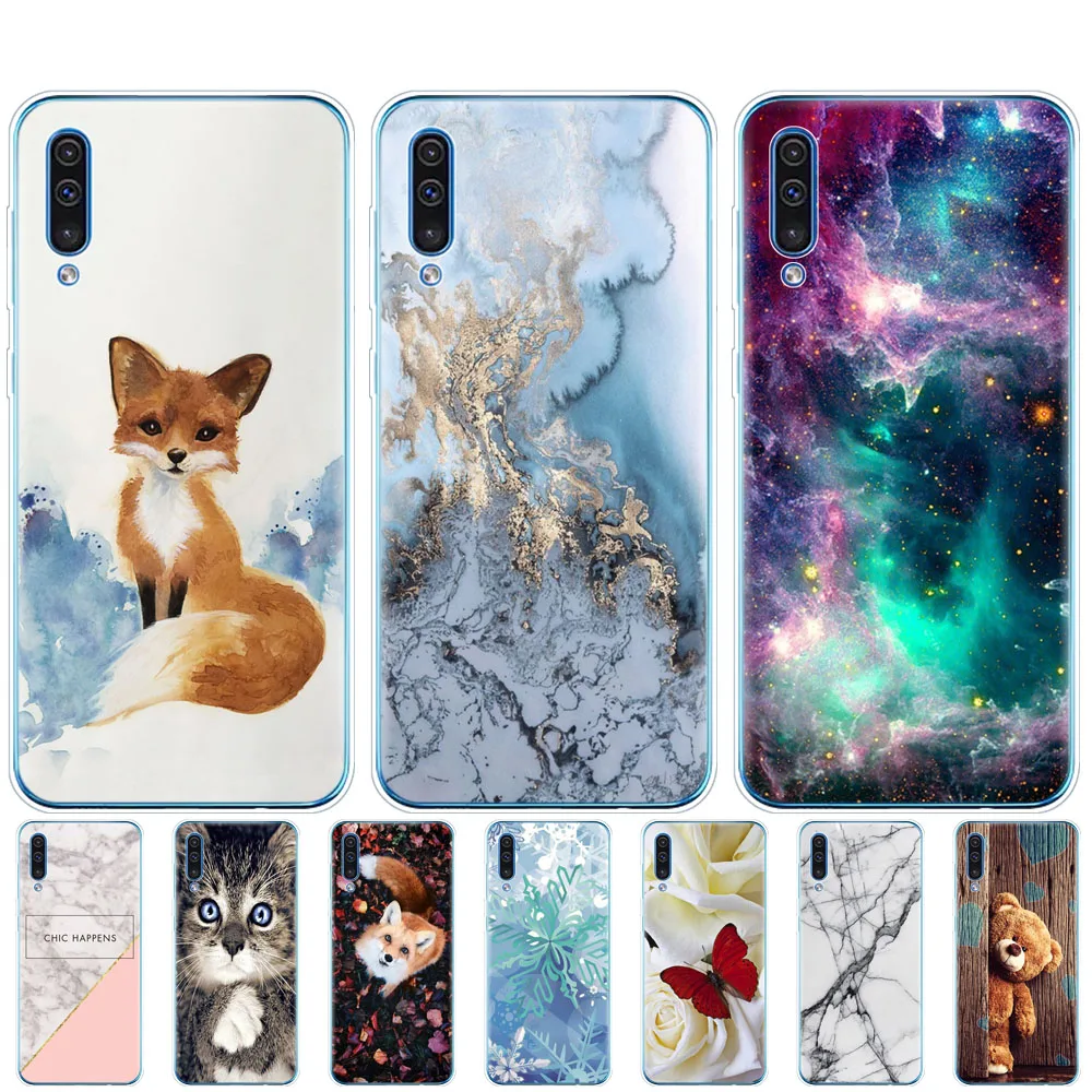 Coque For Samsung Galaxy A50 Case bumper Silicone Transparent Back Cover Phone For Samsung A50 A505 A505F SM-A505F Soft Case 6.4