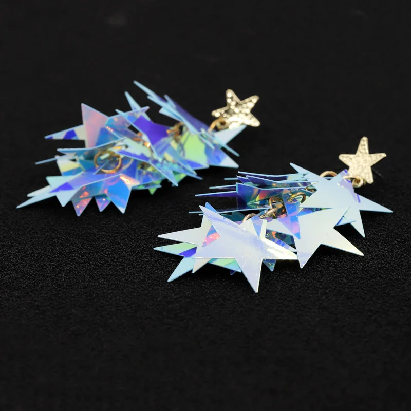 Earrings for Women Sequins Stars Exaggerated Fashion Earrings Female Gift Party Jewelry