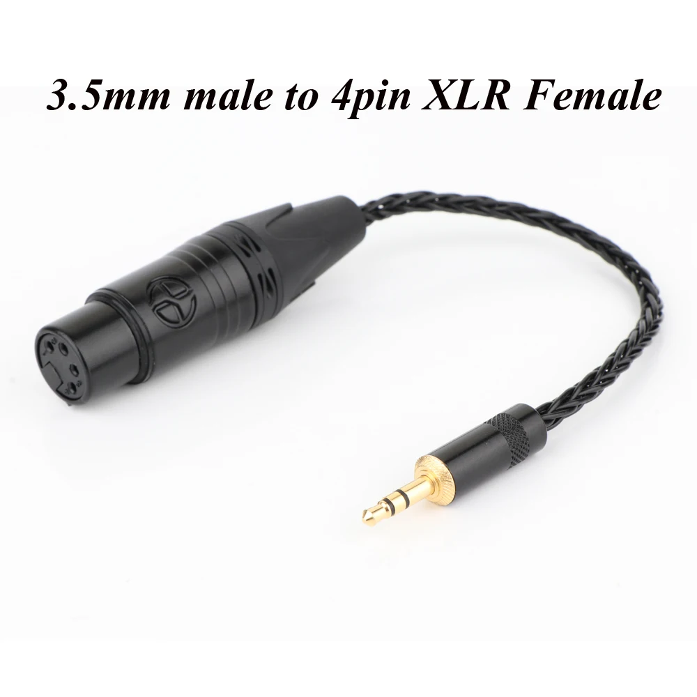 3.5mm Trrs Balanced Male to 4-pin XLR Balanced Female Headphone Audio Adapter for Astell&Kern AK240 AK380 AK320 onkyo DP-X1 FIIO