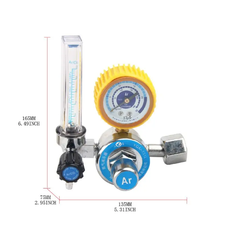 

Редуктор Давления Аргона CO2 8 дюймов 0-25 МПа, расходомер Tig, сварочный регулятор