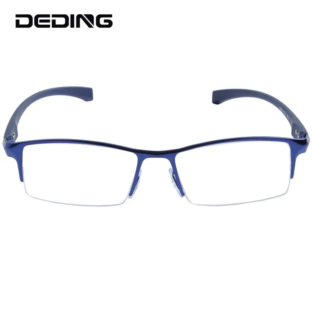 Alloy Optical Glasses Frame Men Semi Rimless Rectangle Eyeglasses Frame Men Business Fashion Clear Lens Eyewear DD1460