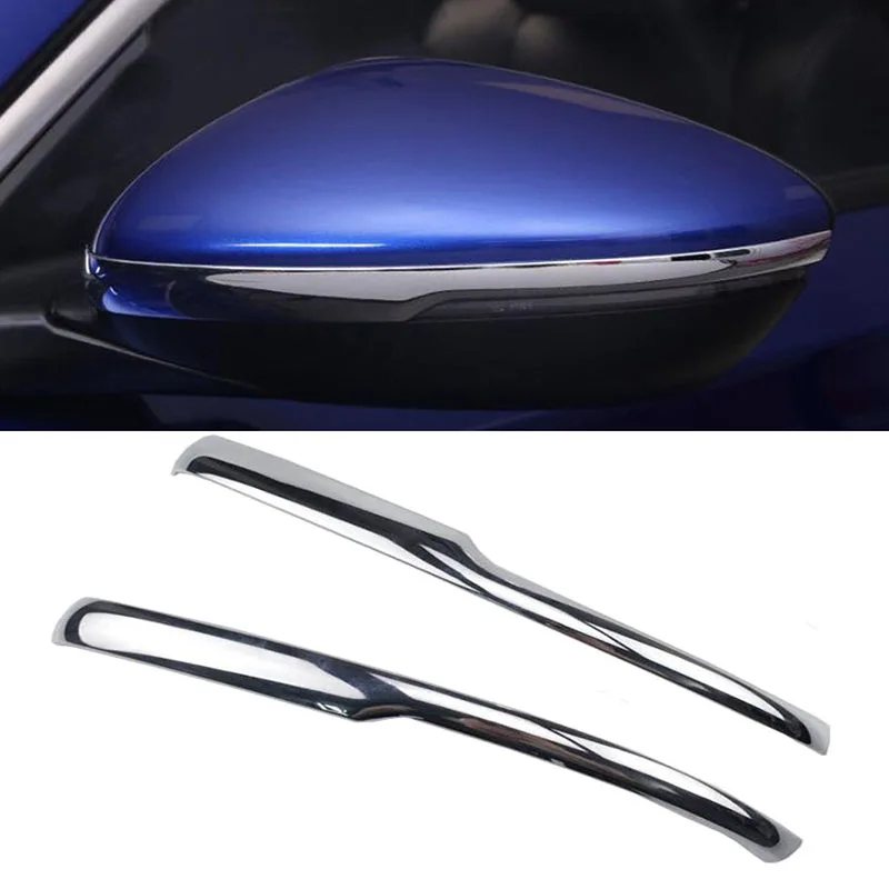 

For Honda Accord 2018 2019 Car Rearview Rear View Mirror Strip Bezel Side Chrome Molding Cover Trims 2Pcs