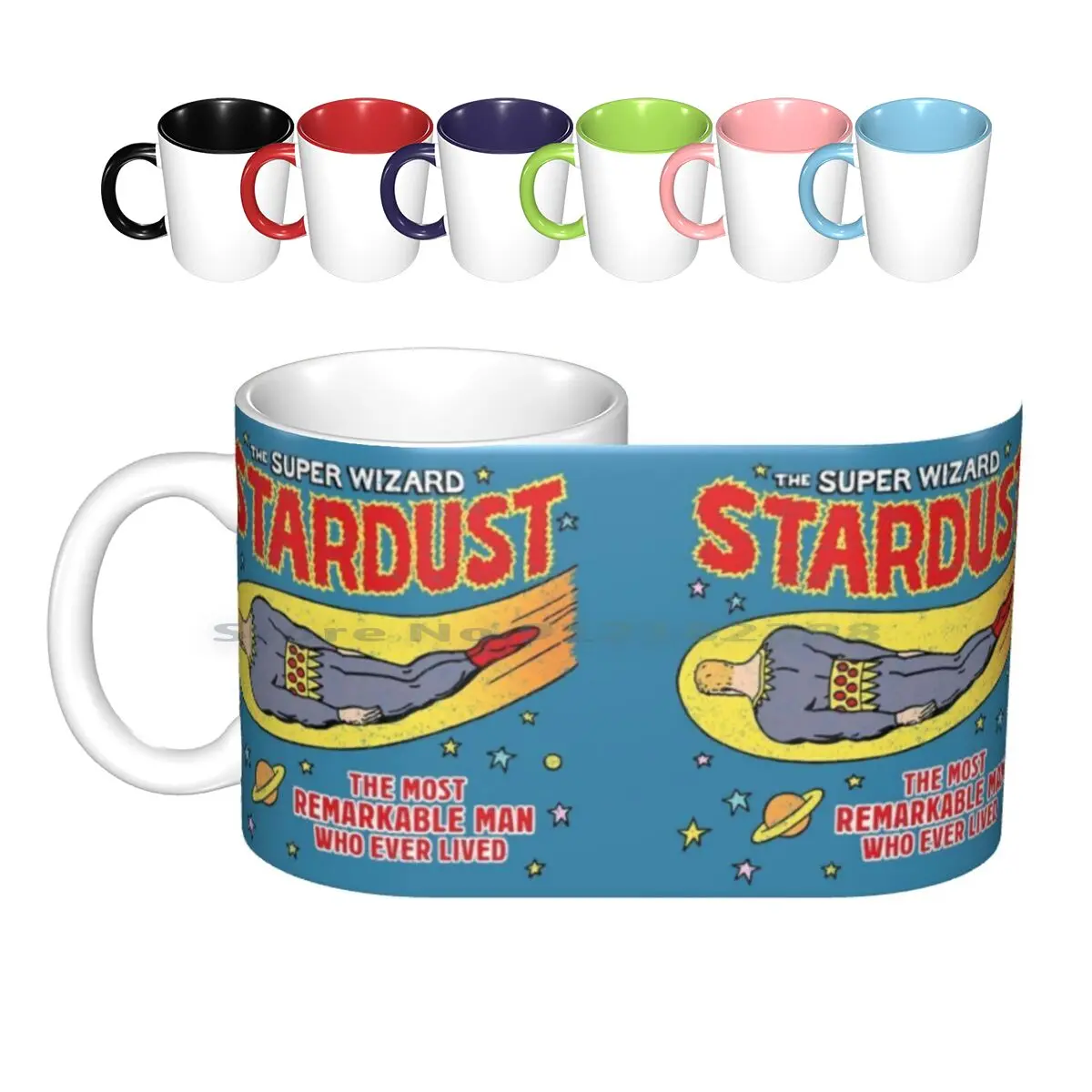 The Super Wizard Ceramic Mugs Coffee Cups Milk Tea Mug Superhero Astronaut Comic Books Comics Fantasy Galaxy Outerspace Scifi