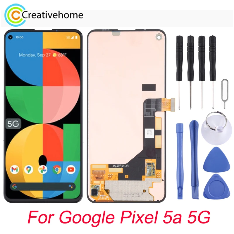 Super AMOLED LCD Screen For Google Pixel 5A 5G LCD Display and Digitizer Full Assembly Replacement Part