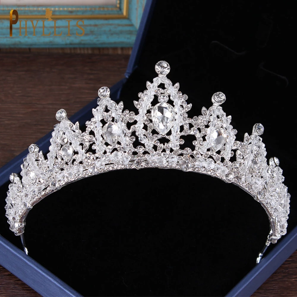 Corona de princesa A125, joyería para el pelo de boda para novia, diadema de cristal para mujer, tiara nupcial, tocado de boda al por mayor