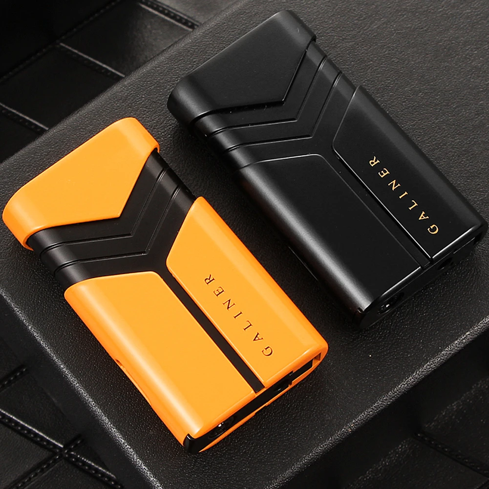 GALINER Cigar Lighter Torch Butane Gas Windproof Lighter Cigar Accessories Pocket 2 Jet Flame Smoking Lighters