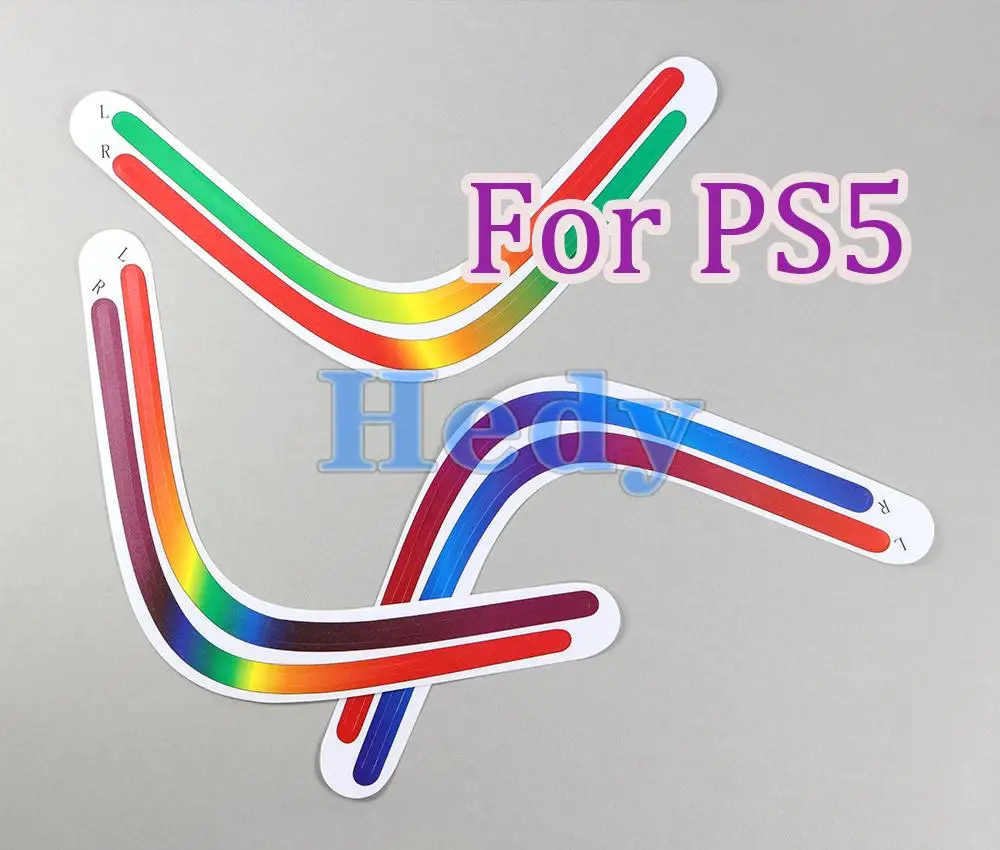 2 مجموعات جديد مصباح ليد الجلد بار ملصق لسوني PS5 المضيف قوس قزح التدرج ملصق وحدة التحكم مصباح مضيء بار ذاتية اللصق الشارات