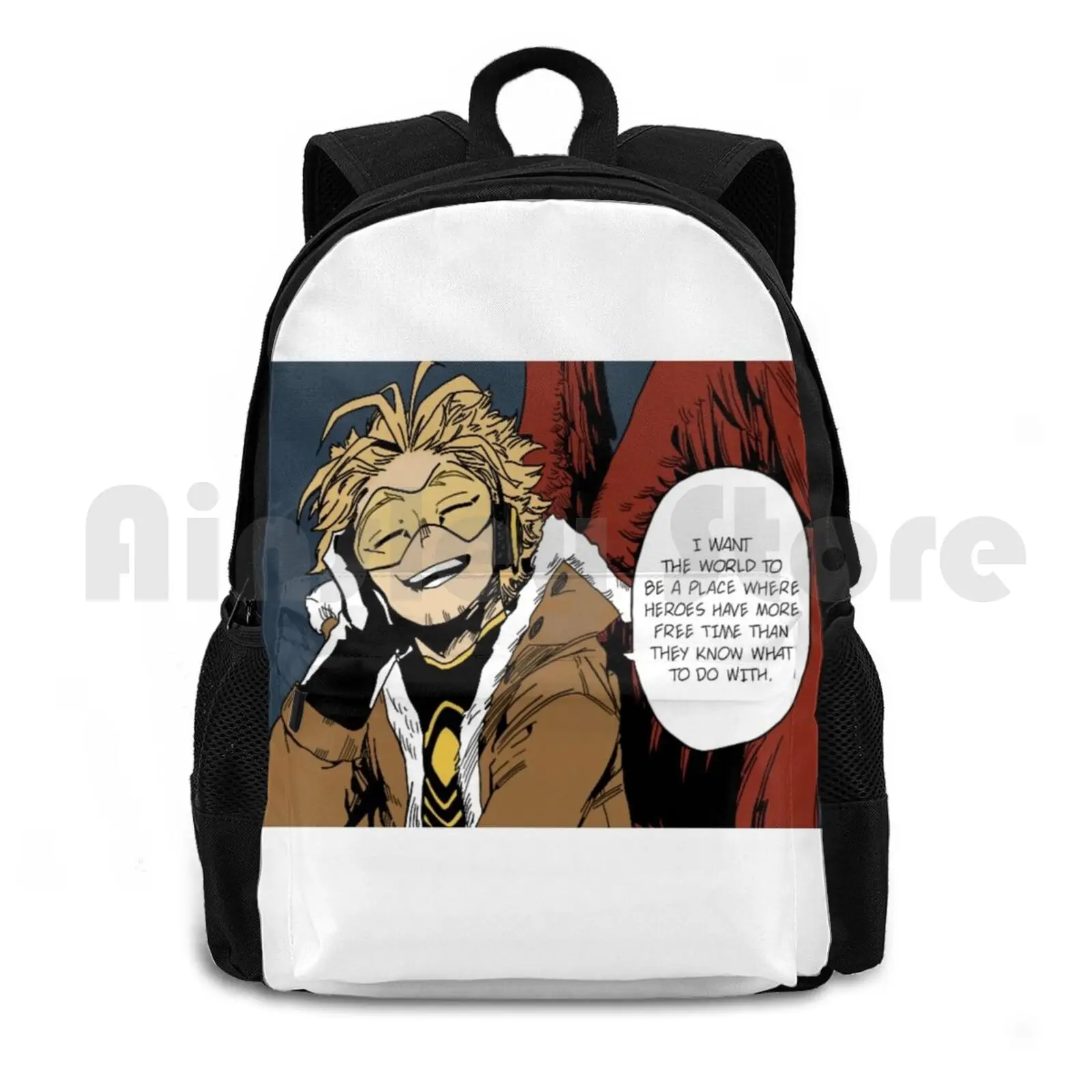 Bnha Hawks Chill Outdoor Hiking Backpack Waterproof Camping Travel Hawks Keigo Takami Wing Hero Mha Bnha Boku No Hero Academia