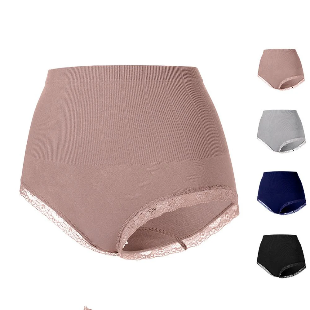 Women High Waist Abdomen Lingerie Body Shaping Underwear Female Stomach Breathable Postpartum Corset Panties Ladies Lace Briefs