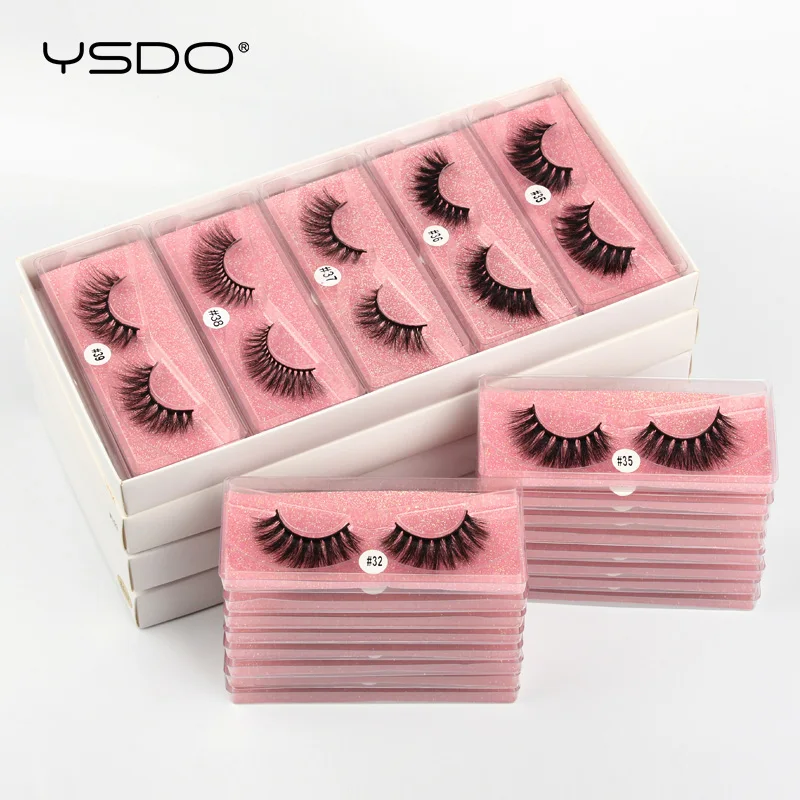 YSDO Eyelash Wholesale 10/20/50/100 Pairs 3D Mink Lashes Natural Mink Eyelashes Long Fake Lashes Makeup False Eyelashes In Bulk