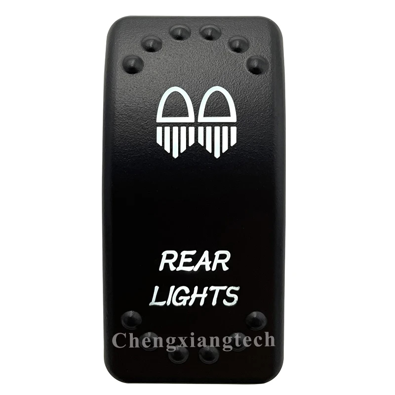 White Led Latching On Off Rocker Switch REAR LIGHTS Waterproof IP68 Single Pole Single Throw Universal Switch Accessories