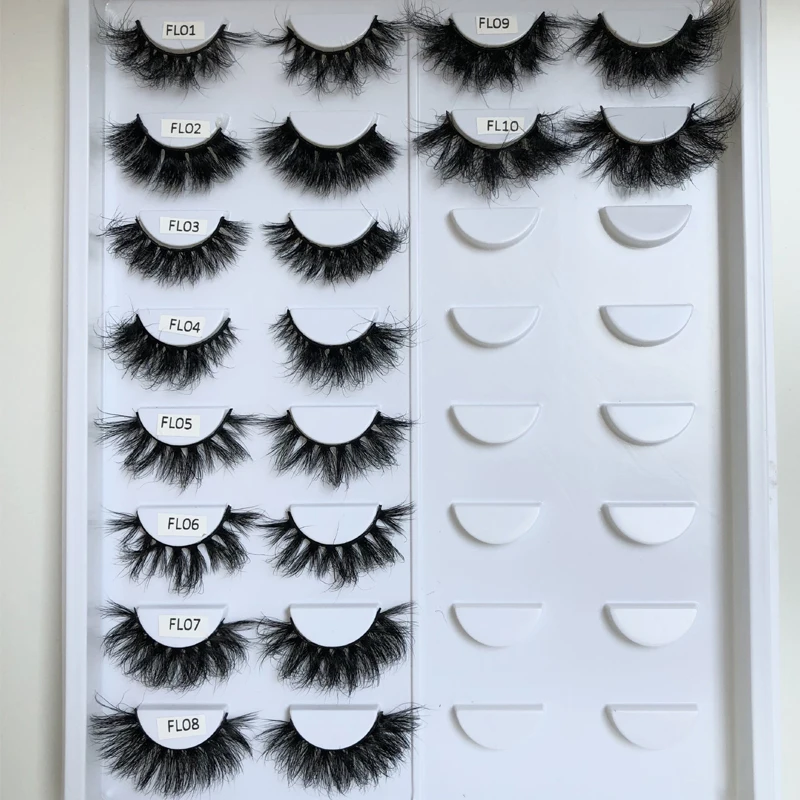 Buzzme Hot Selling 18-22mm Fluffy Real Mink Lashes 100% Natural Soft False Eyelashes Makeup Beauty Tools