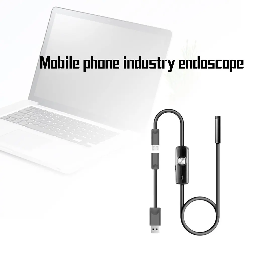 2M 1M 5.5mm 7mm endoskop kamera esnek IP67 su geçirmez muayene Borescope Android kamera PC dizüstü bilgisayar 6LEDs ayarlanabilir