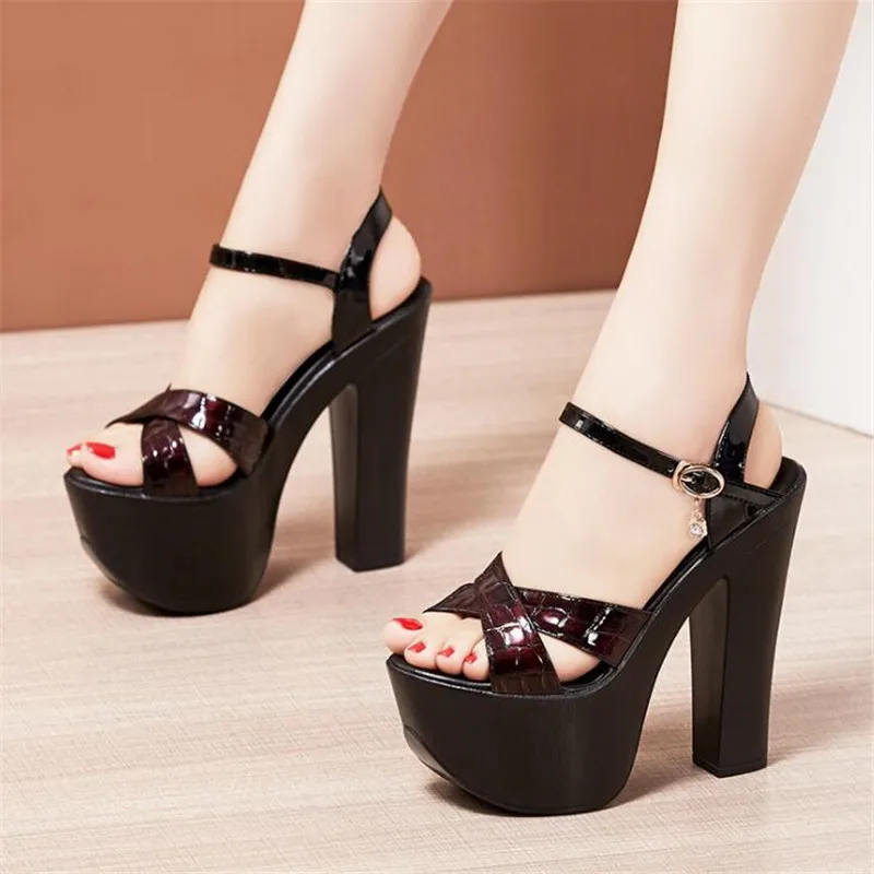 Woman High Heel Shoes Wedding Shoes Summer Platform Sandals 2021 Fashion High heels Sandals Ladies Plus Size 33-43